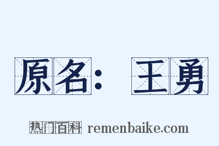 原名：王勇是什么意思的图片
